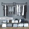 UNHO Hanger Iron Hanger Rack with Hanger 109cm 50kg Weight Stylish Wall Rugged DIY Display Black Pipe, Wall-Mounted Bar, Wide, Capacity, Antique-Style