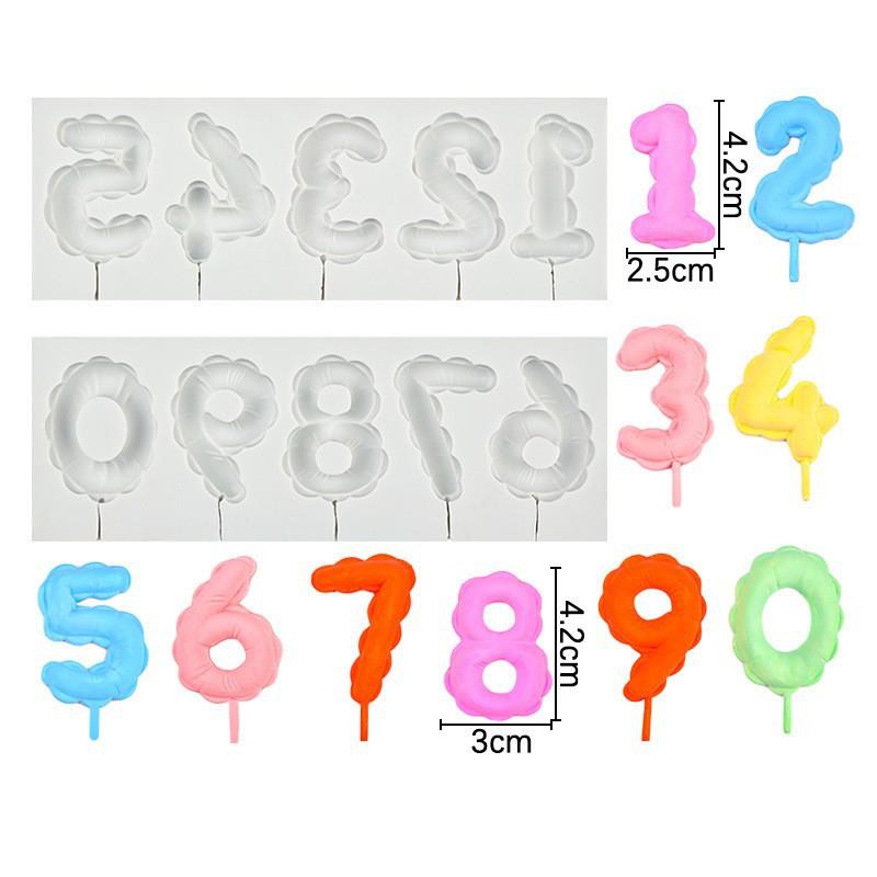 Silikonová forma na čísla Nádherná dekorace na dorty ve tvaru čísel Forma na fondán Digitální forma na čokoládu Výrobník svíček pro ozdoby na cupcaky