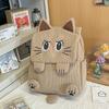 Fashion Women's Backpacks Large Capacity Shoulder Bag High Quality Girl Bags Cartoon Cat Pattern Soft Fabric Women's Handbags