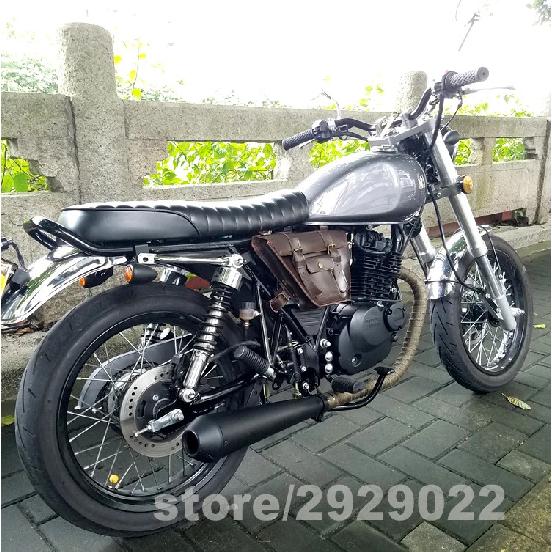 64cm University Retro Motorcycle Waterproof Leather Cafe Racer Vintage Gel Flat Cushion Seat Saddle