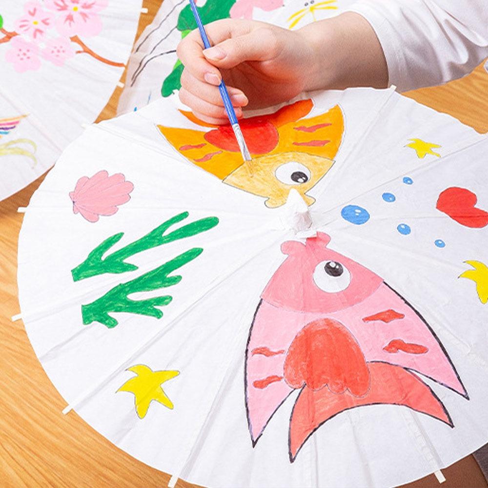Anniversary DIY Wedding Birthday Paper Umbrella Dance Prop Photography Prop Painting Supplies