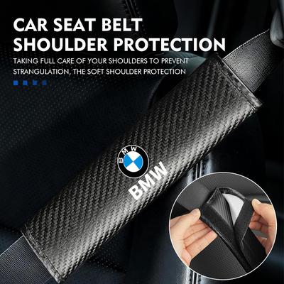 Car Seat Belt Safety Shoulder Cover Carbon Fiber Protect Pad For M 1 3 4 5 6 7 Series M3 M6 F01 F02E34 E36 E70 F10 X6 X1