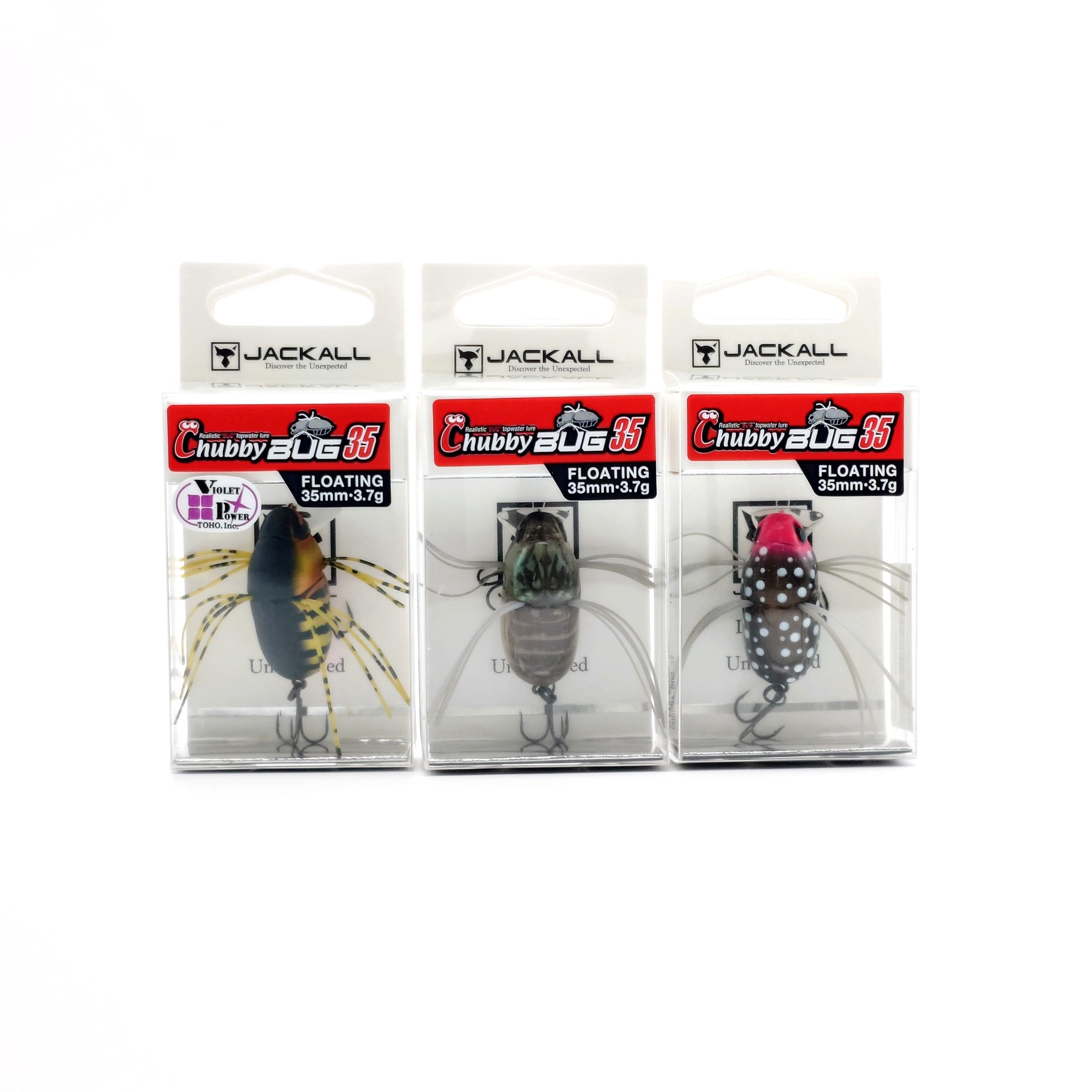 

JACKALL Chubby Bug 35 Топвотерна приманка Набір з 3 шт. UV HL MAT BUG CLEAR BROWN KOGANE FOREST BROWN BUG Плавуча тверда приманка Японія