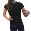 Women Summer O-Neck  Color Short Sleeve Blouse Casual T-Shirt Tops 