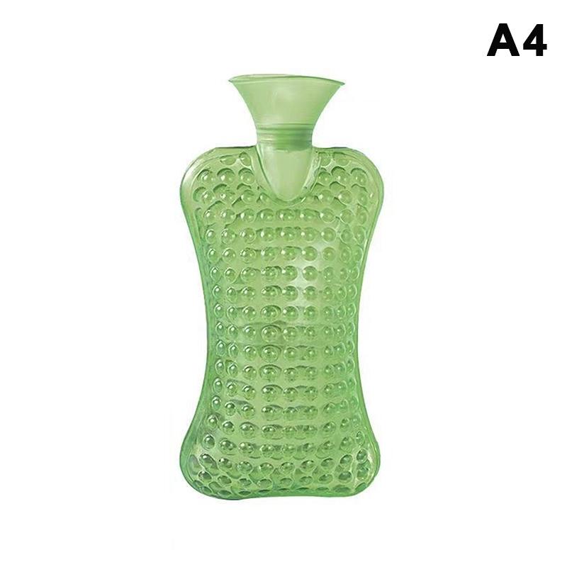 Portable Pvc Hot Water Bottle 3D Raised Dot Leak-Proof Hot Water Bag 1800Ml Explosion-Proof Massage Hot Water Bottle Pain Relief