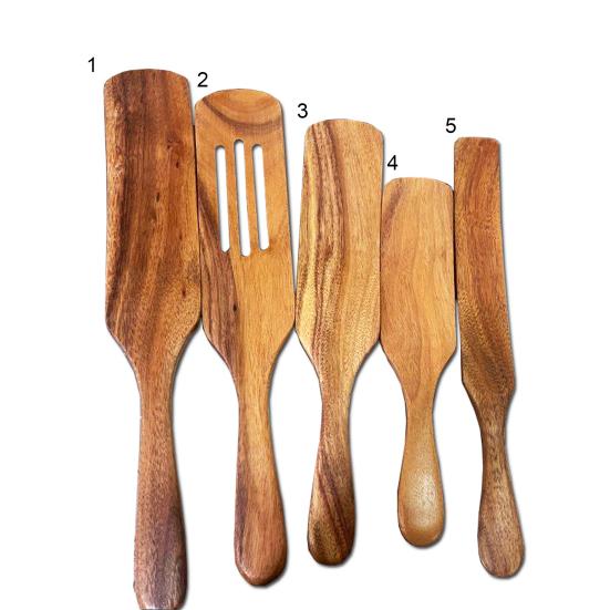 Lopatka na pánev Neklouzavá potravinová dřevěná Ergonomická rukojeť Kuchyňská lopata Potřeby nádobí