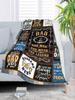 SIKLTY Throw Blanket  X  Perfect Fathers Day  Birthday Gifts for Dad from Kids Ideal Dad Gift Ideas