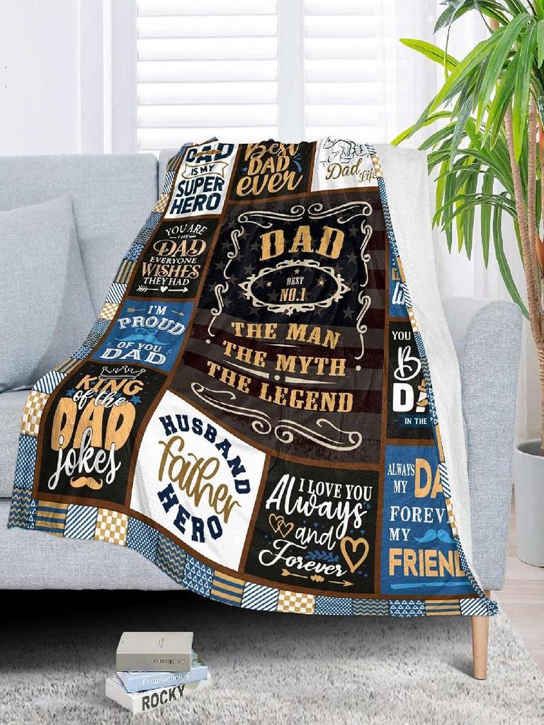 SIKLTY Throw Blanket  X  Perfect Fathers Day  Birthday Gifts for Dad from Kids Ideal Dad Gift Ideas