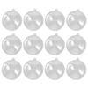 12Pcs 4Cm Transparent Fillable Ornament Acrylic Plastic Sphere for Christmas Party Wedding Home Decor Decoration Set