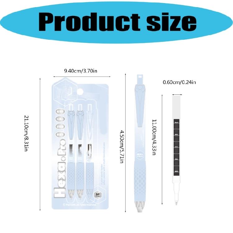 3PCS Retractable Gel Pen for Writing Note Taking Journaling Quick Drying Gel Inks Pen 0.5MM Tip Office School Supplies