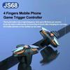 JS68 Controlador de Joystick de Jogo para Celular de 4 Dedos L1R1 Botão de Disparo Gatilho para Acessórios de Esports para iPhone Android