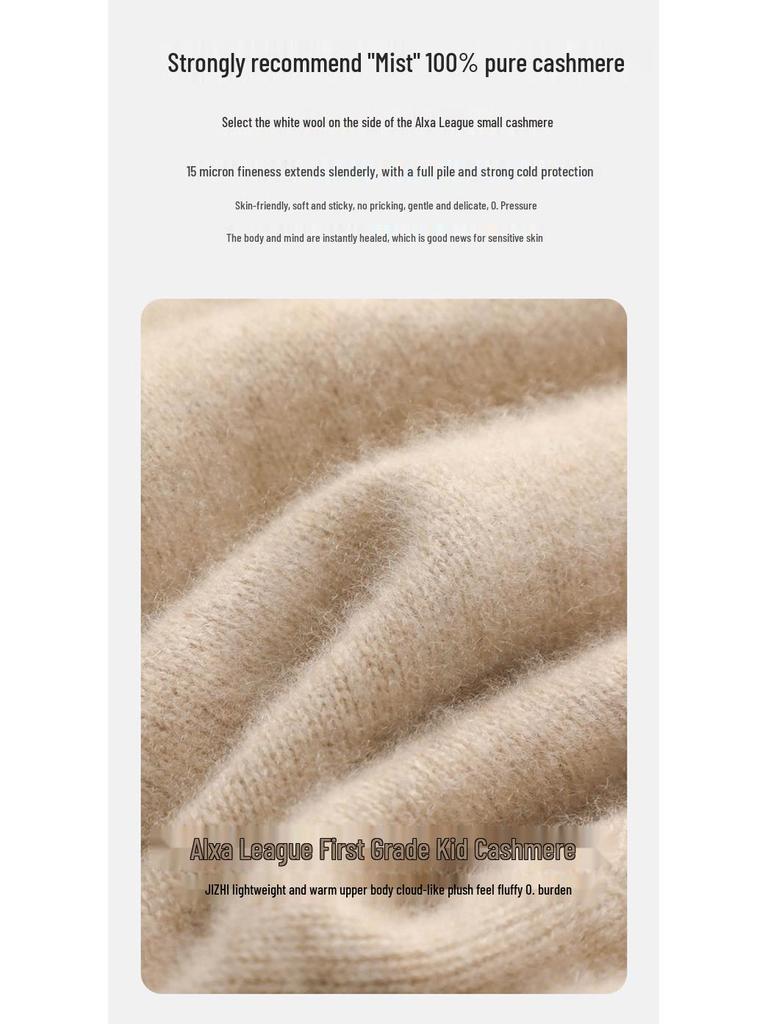 Gray Women's Cashmere Semi-High Neck Sweater - Thickened Wool Knit for Autumn and Winter