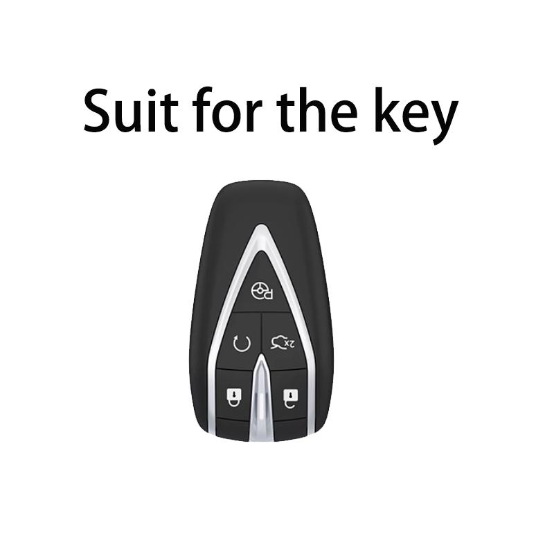 Titanium Gray For Changan Cs35 Plus Cs75Plus Cs55Plus Eado Uni-T Oushang X5 X7 Ev 5 Button Remote Car Key Case Cover Fob Holder