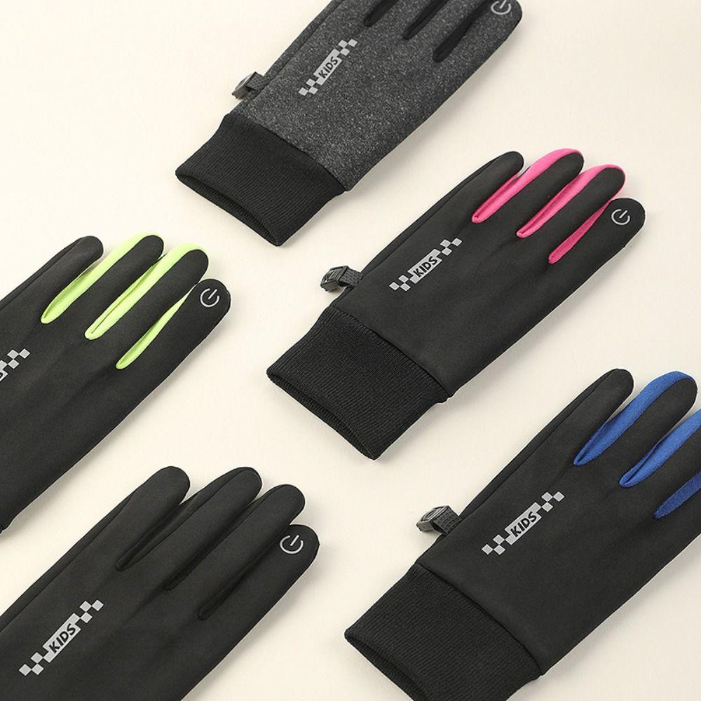 Non-slip Winter Children Bicycle Riding Gloves Full-finger Bicycle Sports Mittens Kids Gift