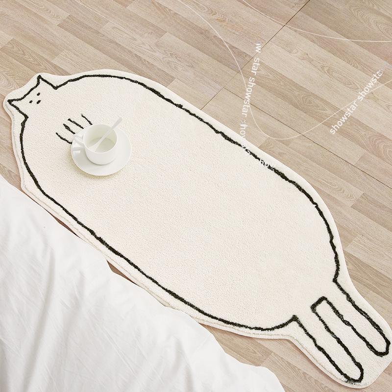Modern Cat-Feel Imitation Cashmere Non-Slip Carpet for Bedroom, Living Room, and Coffee Table