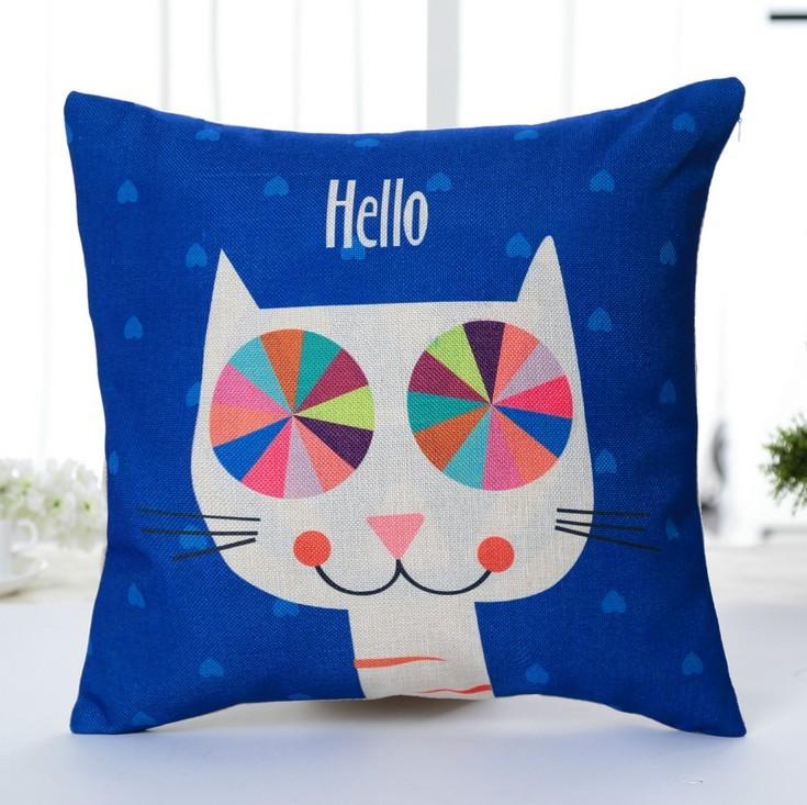 Cartoon Animal Cushion Cover With Printed Design For Bedroom And Lounge