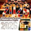 91,5cm Dobrável - Placa Digital Iluminada 2026, Moldura para Decoração de Festa com Fundo Iluminado
