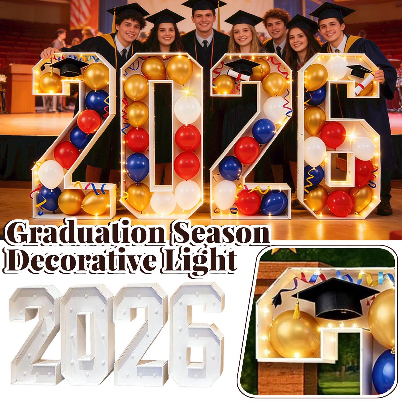 

91.5cm Foldable - Illuminated 2026 Digital Board, Party Decor Frame Illuminated Background One Size белый