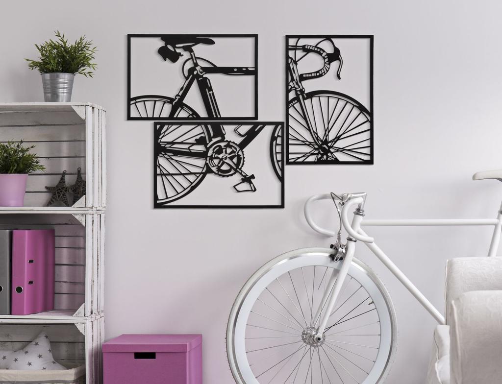 Wall Panel Bike Set 3 Pcs Cm 40X1,3X60 (Single PC Size)
