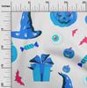 oneOone Bawełna Elastyczna Niebieska Tkanina Halloweenowe Materiały do Quiltingu Wzór Tkanina do Szycia na Metry 40 Cali