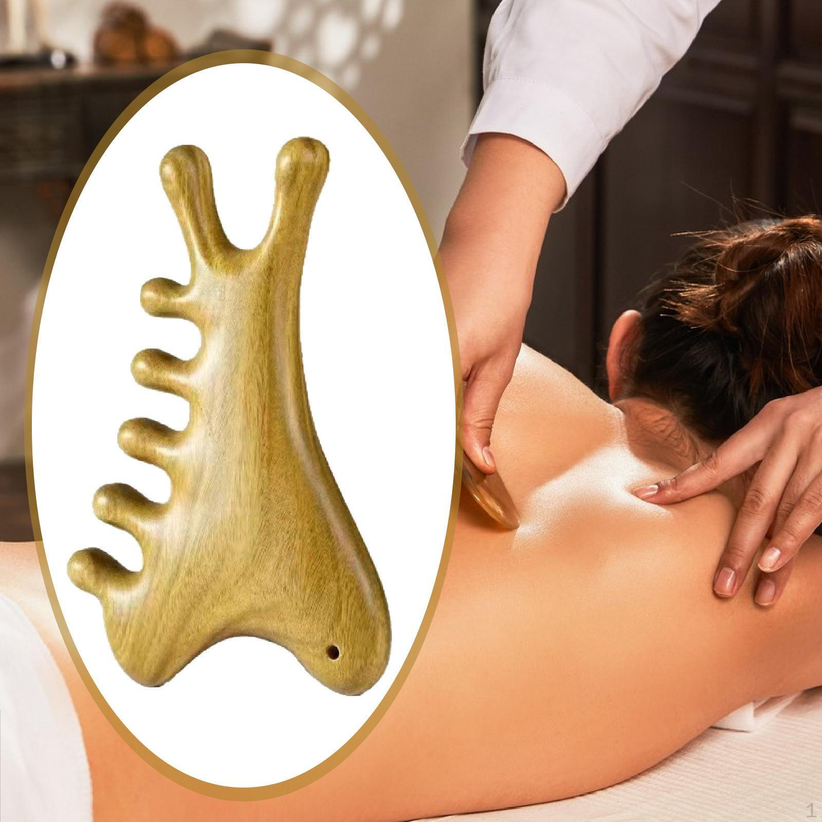 

Деревянная массажная расческа Ручной инструмент для головы Портативная для женщин и мужчин Компактный скребок Гуаша