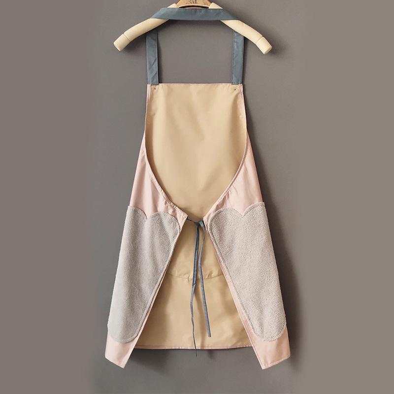 Custom Waterproof Washable Kitchen Apron with Logo, Neck-Hanging Style, Minimum Order of One.