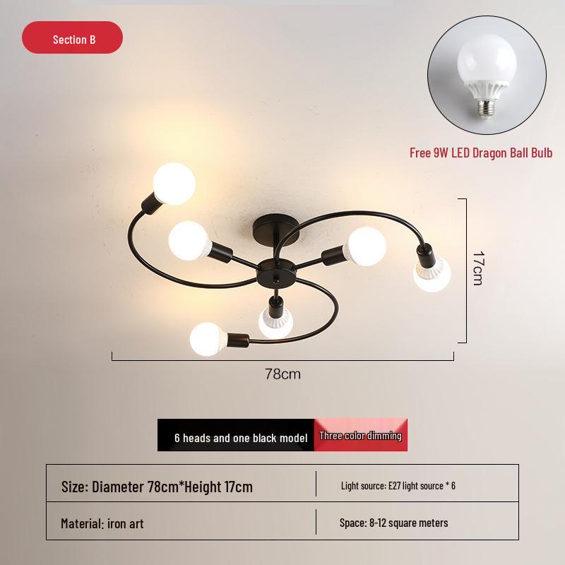 Nordic LED Ceiling Light: Modern Minimalist Design for Bedrooms & Living Rooms