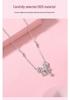 Tichia S925 Sterling Silver Butterfly Necklace - Elegant & Luxurious Clavicle Chain Gift for Women.