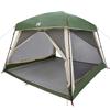 Tente familiale - Imperméable - 6 personnes - Vert - Dimensions 317x317x225 cm - Montage manuel