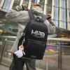 Large Capacity Backpack Men's Travel Backpack Solid Color Student Schoolbag
