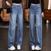Chic High-Waisted Wide-Leg Jeans for Women - New Spring Arrival: Versatile, Loose, and Slimming Straight-Leg Banana Pants