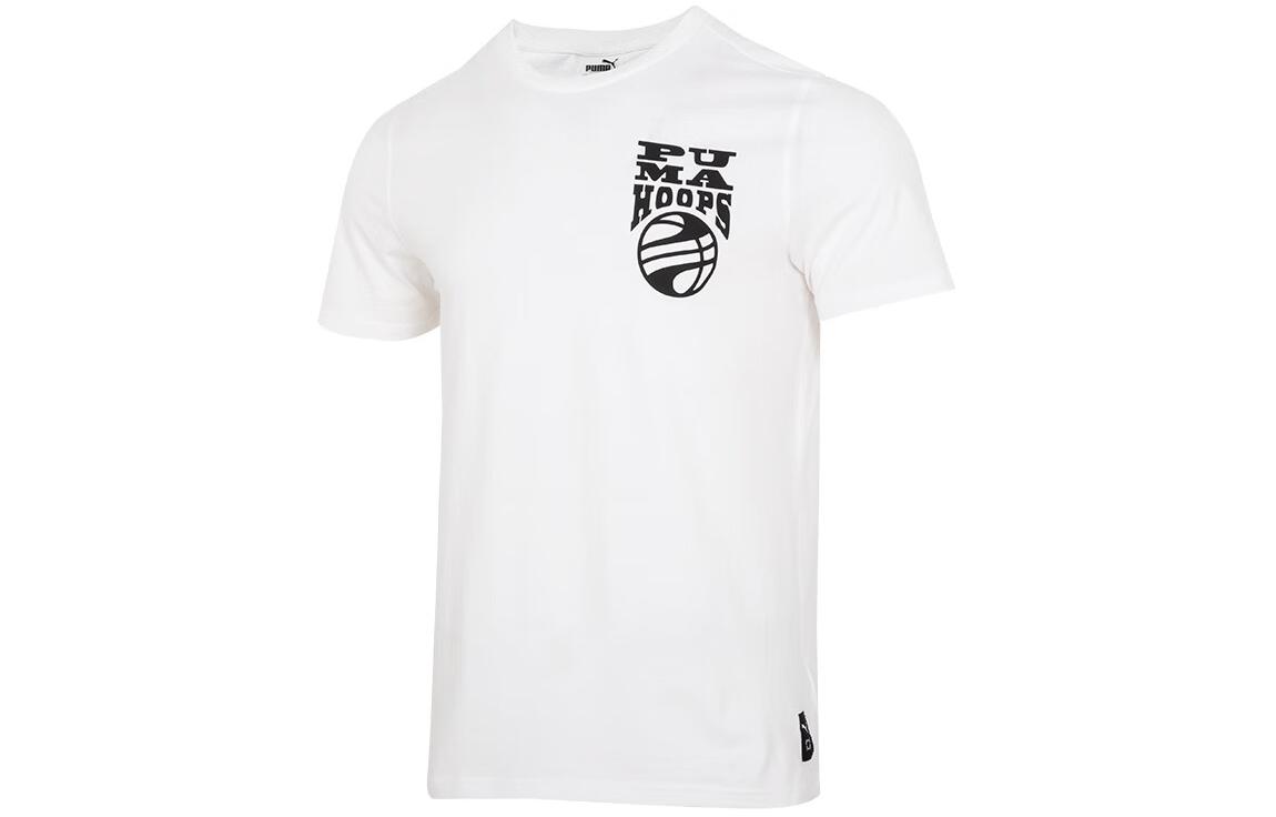 PUMA T Shirts Men s White Crew Neck Moderate 624828-01 L