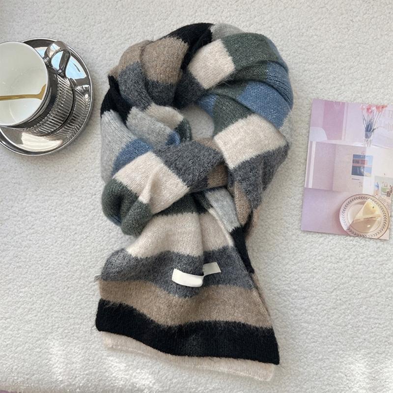 Vibrant Rainbow Striped Scarf Soft Wool Blend Winter Accessory For Women Men Cosy And Stylish All Purpose Unisex Design