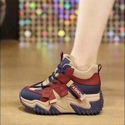 Dad Shoes Casual Versatile Autumn New Thick-soled Heightening High-top Muffin Sports Small Women's Shoes