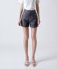 SALON DE SEOUL High-Waisted A-Line Denim Shorts W - Cool Gray