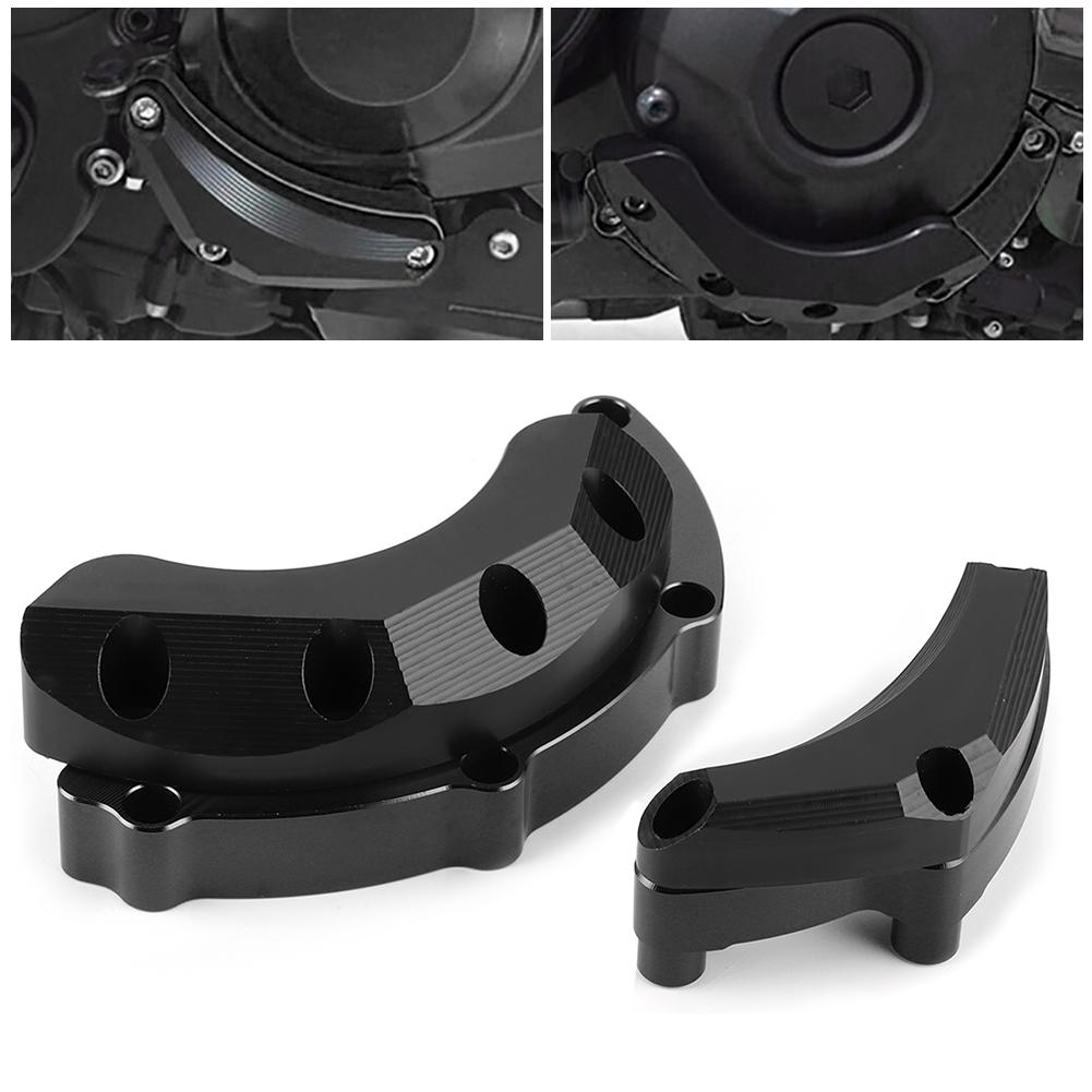 Motorcycle Engine Case Saver Crash Pad Frame Sliders Protector Fit for Yamaha MT‑09 FJ‑09 XSR900Black