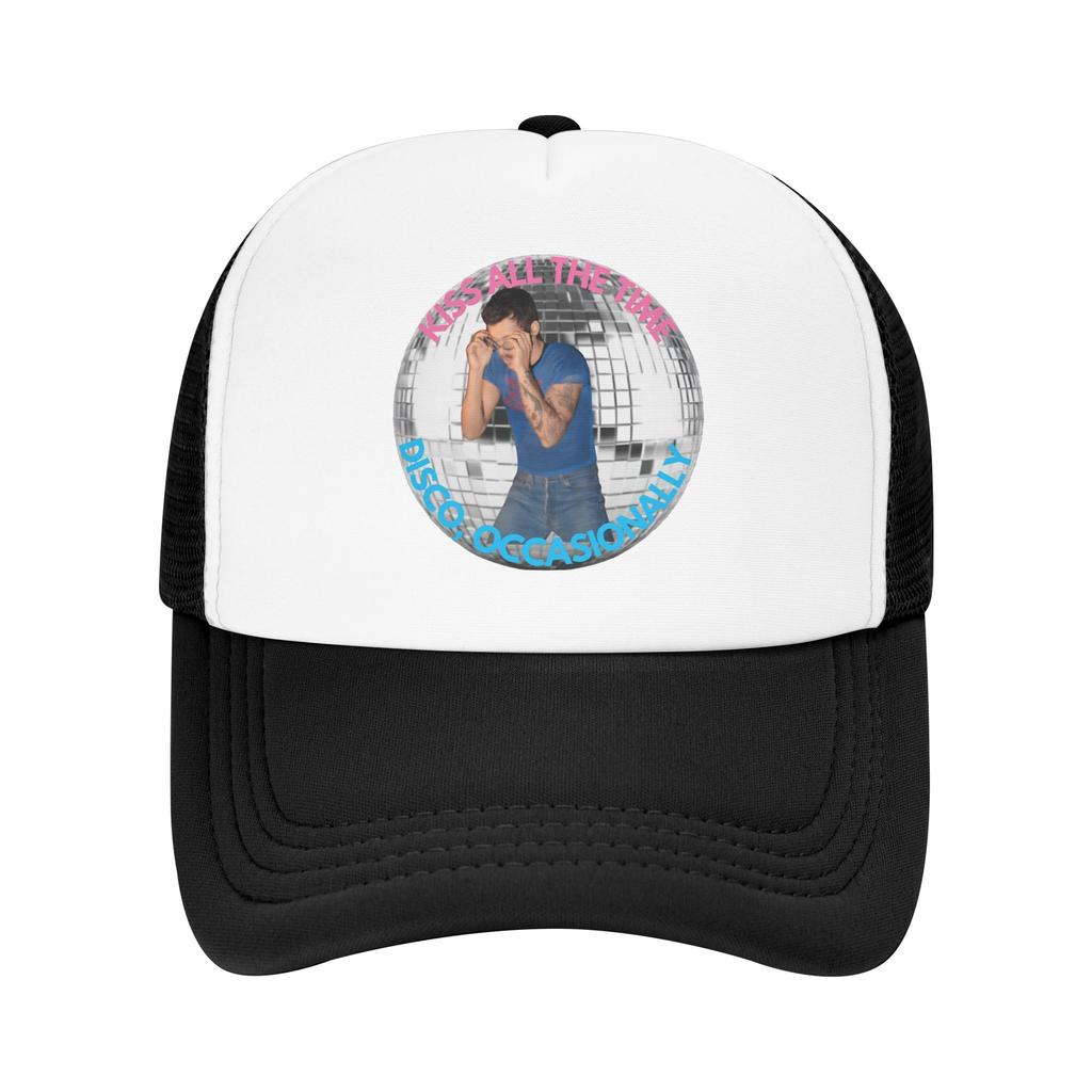 2026 Latest H-Harry S-Styles Fan Kiss All The Time Mesh Sun Hats Music Tour Album Unisex Women Trucker Hat Breathable Snapback Cap