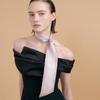 Long Twilly Silk Scarf   Light Taupe