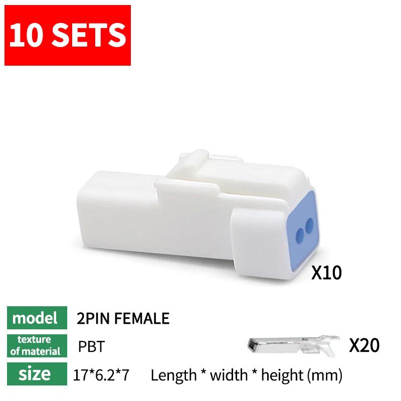 10 sets JST-02R-JWPF-VSLE Mini Car Connector 6T Waterproof Connector Male and Female Plug 03T04T08T