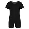 Kinder Jungen Mädchen Kurzarm Einfarbig Dehnbar Ballett Tanz Gymnastik Trikot Overall Unitard