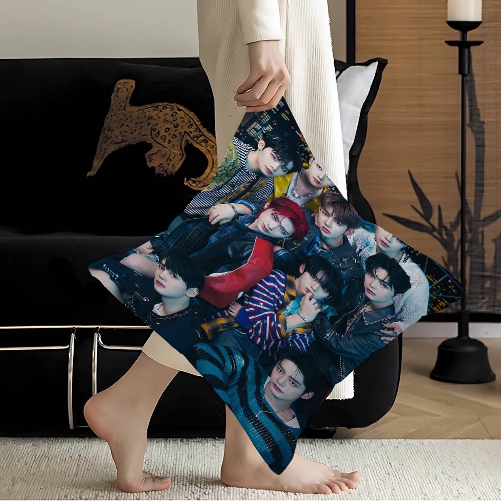Z-ZEROBASEONE Decorative Room Aesthetics Pillow Case Home Decor Bedroom Sofa Bed Couch Pillow Cover 45x45