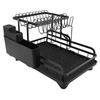 Dish Drying Rack Folding 2 Tier Multipurpose Easy Storage Dish Dryer Rack for Kitchen Countertop