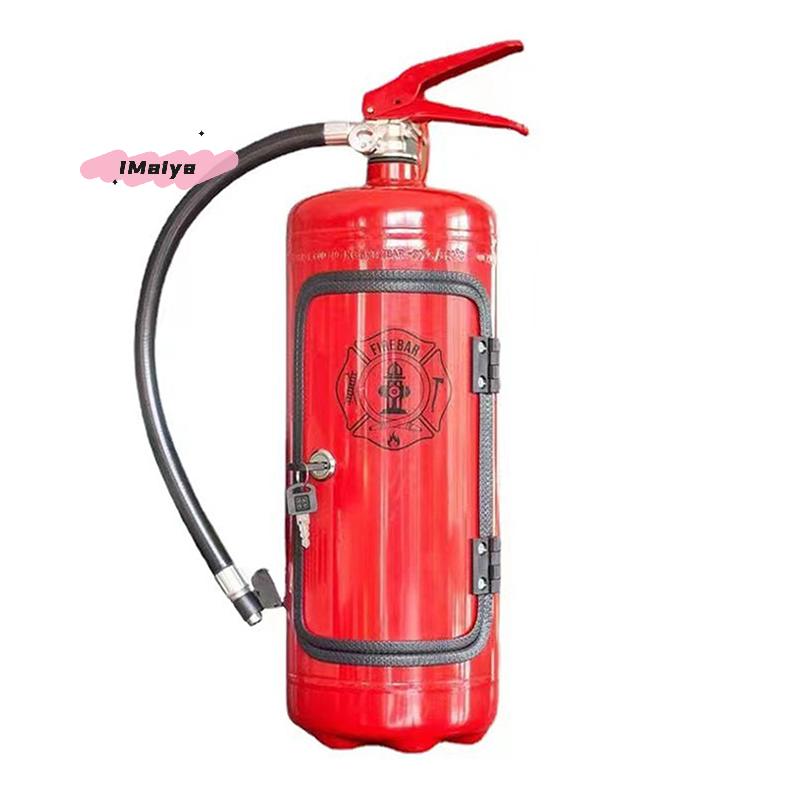 M-Fire Extinguisher Shaped Wine Box Ornament Mini Bar Cabinet Decor Champagne Liquor Storage Fireman's Gift Craft