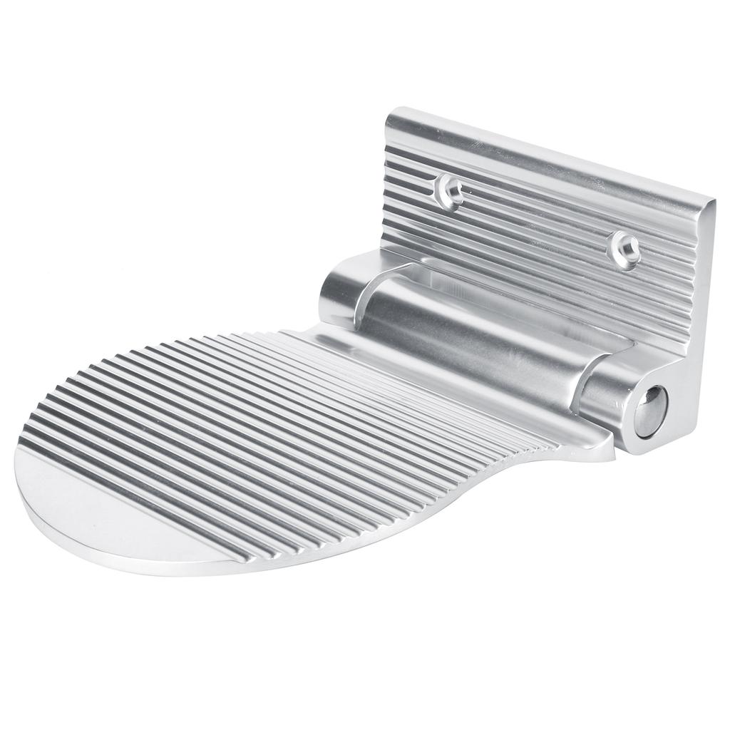 Fußstütze Wandmontage Raumaluminium Rutschfestes Fußpedal für Flur Eingangsbereich Badezimmer(Silber )
