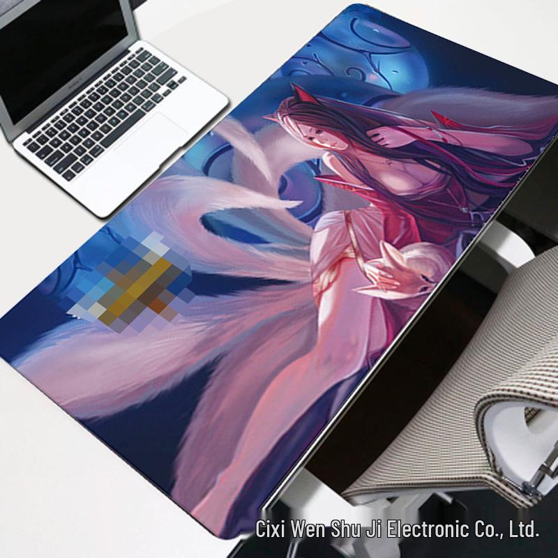 LOL Chicken Eating Gaming Mouse Pad with Shortcut Keys - Large Desk Pad for Office or Internet Cafe, Customizable Gift