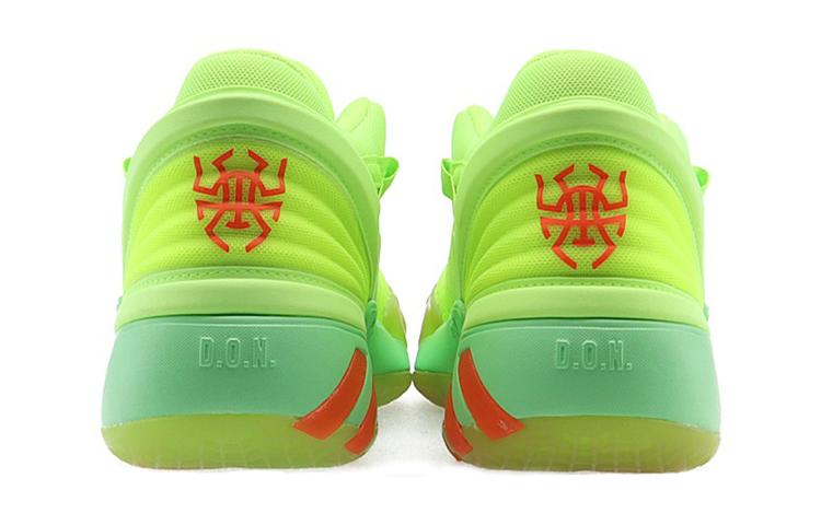 Adidas D.O.N. Issue #2 Slip Resistant Mid top Children's Basketball Shoes Green Orange FW8747