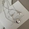 S925 Sterling Silver Niche Design Sense Heavy Industry Retro Fashion Letter Necklace Wind Collarbone Chain