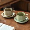 Japanese Retro Ceramic Coffee Cup And Saucer Set Creative Mug Latte Cup Latte Cup Old Teacup Water Cup