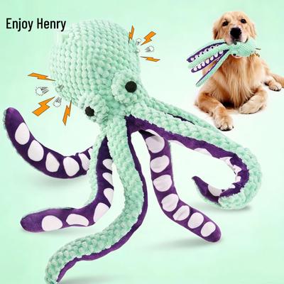 Octopus Dog Plush Toy for Large Dogs - Interactive, Durable, Teeth Grinding, Stress Relief