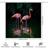 Graceful Pink Flamingos Reflecting In Water - Perfect for Bathroom Decor - Durable and Waterproof Shower Curtain Elevate Space